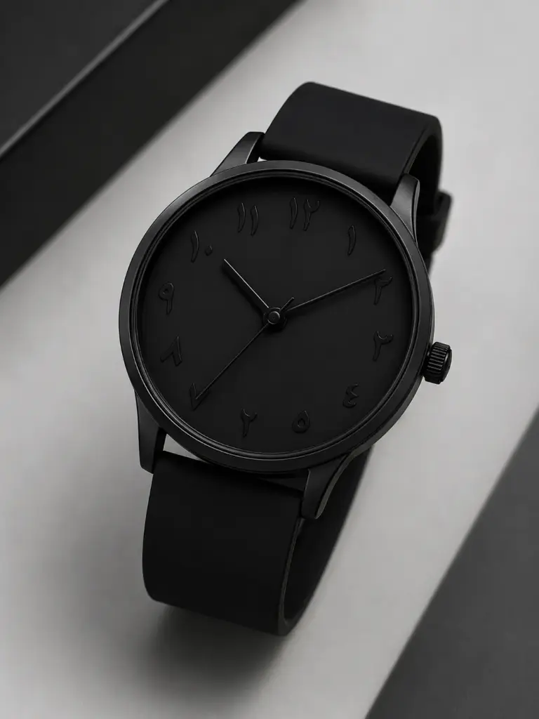 Classic Black Minimalist Analog Watch